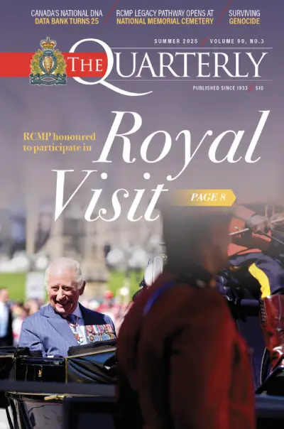 King Charles III smiling and waving during a public appearance, with the bold cover title "Royal Visit" displayed across the image.